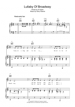 page one of Lullaby Of Broadway (Piano, Vocal & Guitar Chords)