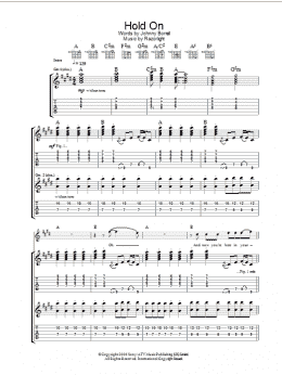 page one of Hold On (Guitar Tab)