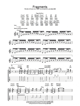 page one of Fragments (Guitar Tab)