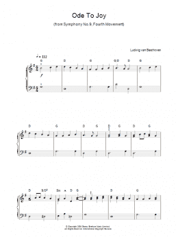 page one of Ode To Joy (Easy Piano)