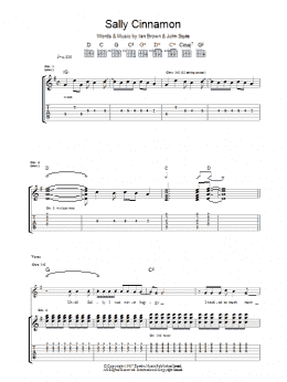 page one of Sally Cinnamon (Guitar Tab)