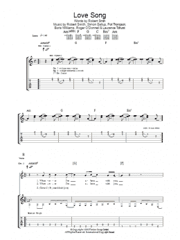 page one of Lovesong (Guitar Tab)