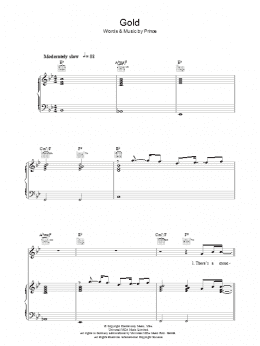 page one of Gold (Piano, Vocal & Guitar Chords)