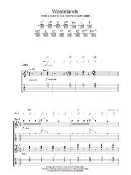 page one of Wasteland (Guitar Tab)