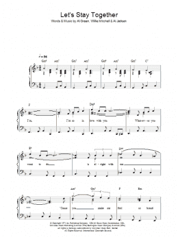 page one of Let's Stay Together (Easy Piano)