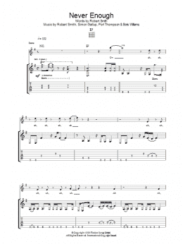 page one of Never Enough (Guitar Tab)