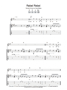 page one of Rebel Rebel (Guitar Tab)