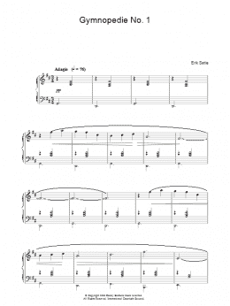 page one of Gymnopedie No. 1 (Piano Solo)