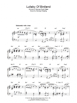 page one of Lullaby Of Birdland (Piano Solo)