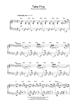 page one of Take Five (Piano Solo)