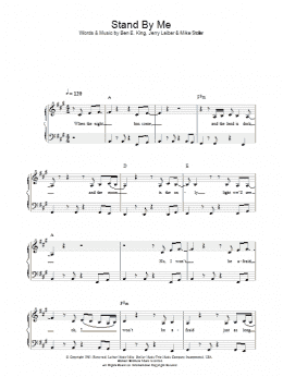 page one of Stand By Me (Piano, Vocal & Guitar Chords)