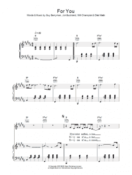 page one of For You (Piano, Vocal & Guitar Chords)