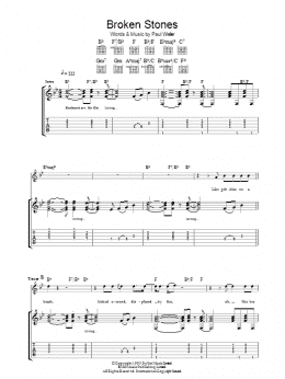 page one of Broken Stones (Guitar Tab)