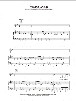 page one of Moving On Up (Piano, Vocal & Guitar Chords)