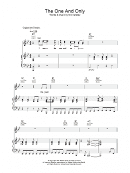 page one of The One And Only (Piano, Vocal & Guitar Chords)