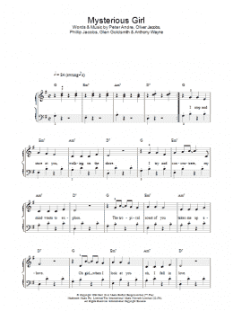 page one of Mysterious Girl (Piano, Vocal & Guitar Chords)