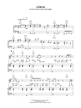 page one of Jolene (Piano, Vocal & Guitar Chords)