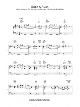 page one of Such A Rush (Piano, Vocal & Guitar Chords)