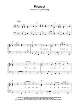 page one of Respect (Easy Piano)