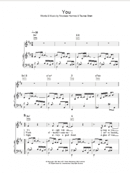 page one of You (Piano, Vocal & Guitar Chords)