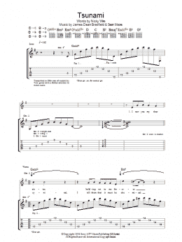 page one of Tsunami (Guitar Tab)