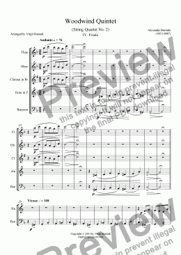 page one of Borodin Wind Quintet - 4