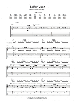 page one of Selfish Jean (Guitar Tab)