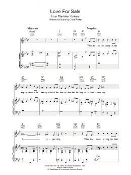 page one of Love For Sale (Piano, Vocal & Guitar Chords)