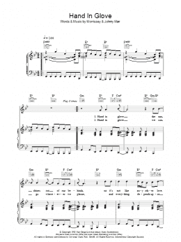 page one of Hand In Glove (Piano, Vocal & Guitar Chords)