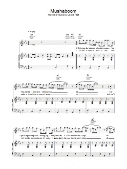 page one of Mushaboom (Piano, Vocal & Guitar Chords)