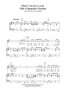 page one of When You're In Love With A Beautiful Woman (Piano, Vocal & Guitar Chords)