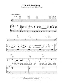 page one of I'm Still Standing (Piano, Vocal & Guitar Chords)