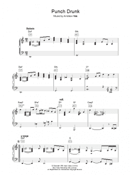 page one of Punch Drunk (Piano, Vocal & Guitar Chords)