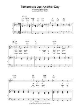 page one of Tomorrow's Just Another Day (Piano, Vocal & Guitar Chords)