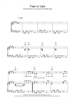 page one of Train In Vain (Piano, Vocal & Guitar Chords)