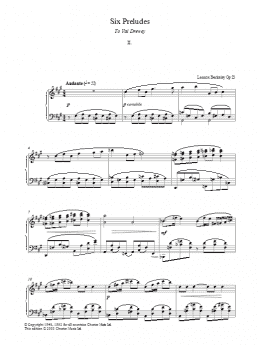 page one of Prelude No. 2 (from Six Preludes) (Piano Solo)