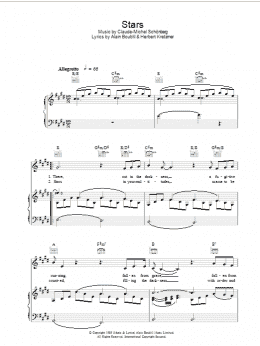 page one of Stars (Piano, Vocal & Guitar Chords)