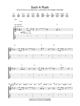 page one of Such A Rush (Guitar Tab)