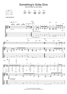 page one of Something's Gotta Give (Guitar Tab)