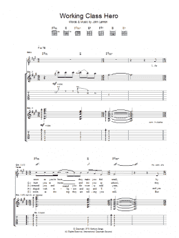 page one of Working Class Hero (Guitar Tab)