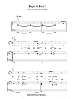 page one of Beyond Belief (Piano, Vocal & Guitar Chords)