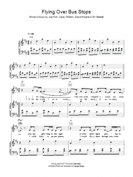 page one of Flying Over Bus Stops (Piano, Vocal & Guitar Chords)