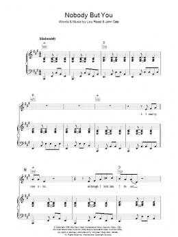 page one of Nobody But You (Piano, Vocal & Guitar Chords)