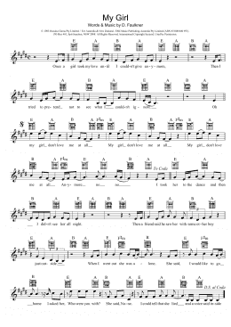 page one of My Girl (Lead Sheet / Fake Book)