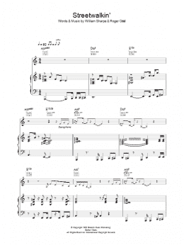 page one of Streetwalkin' (Piano, Vocal & Guitar Chords)