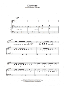 page one of Dickhead (Piano, Vocal & Guitar Chords)