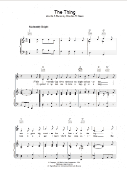 page one of The Thing (Piano, Vocal & Guitar Chords)