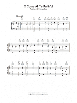 page one of O Come, All Ye Faithful (Adeste Fideles) (Piano Solo)