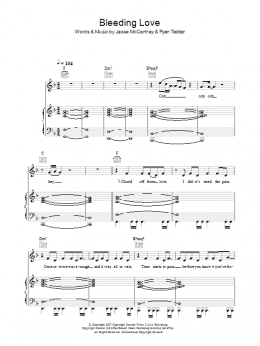 page one of Bleeding Love (Piano, Vocal & Guitar Chords)