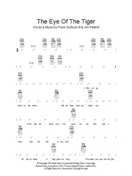 page one of Eye Of The Tiger (Ukulele Chords/Lyrics)